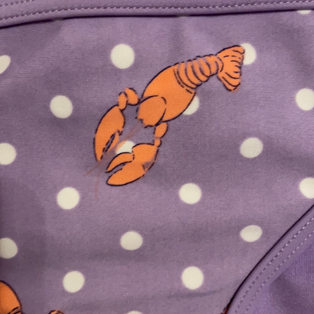 💜 Polka Dot - Lobster 🦞 Swim Bottoms - Picture 2 of 8